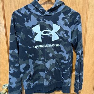 Under Armour Kids Camouflage Hoodie - Navy and Black